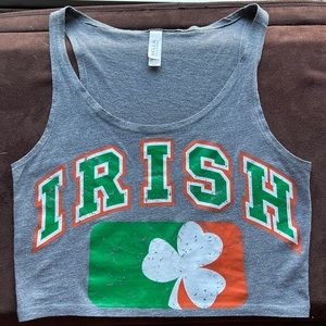 Bella Canvas, Irish cropped tank top, size XS/S